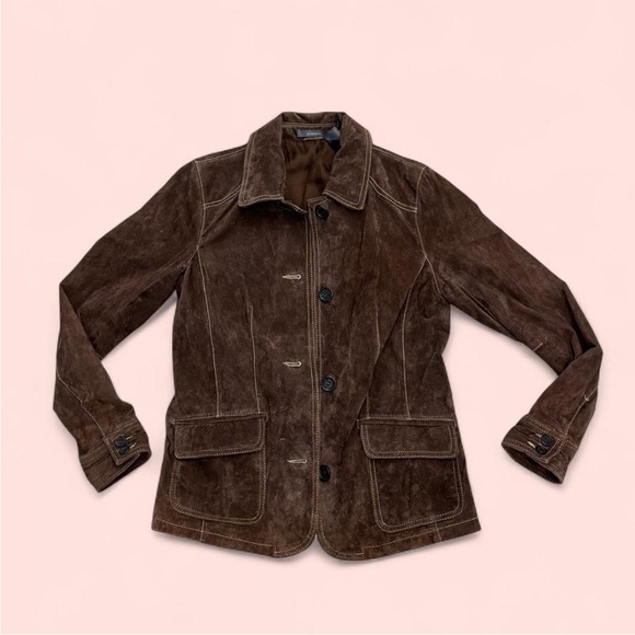 Brown Suede Women's Jacket - Picture 5 of 7